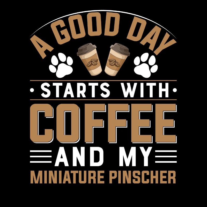 Zwergpinscher Kaffee Trinken Koffein Hundebesitzer