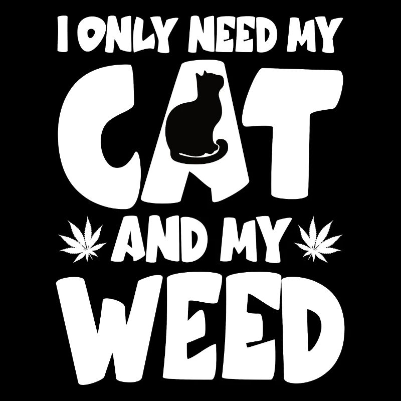 Cats and Weed Cats and Grass Stoner Gift