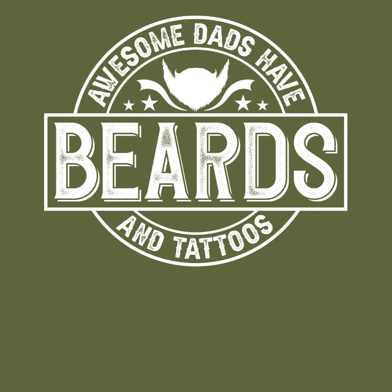 Father Tattoo Beard Dad Cool Tattooed Art