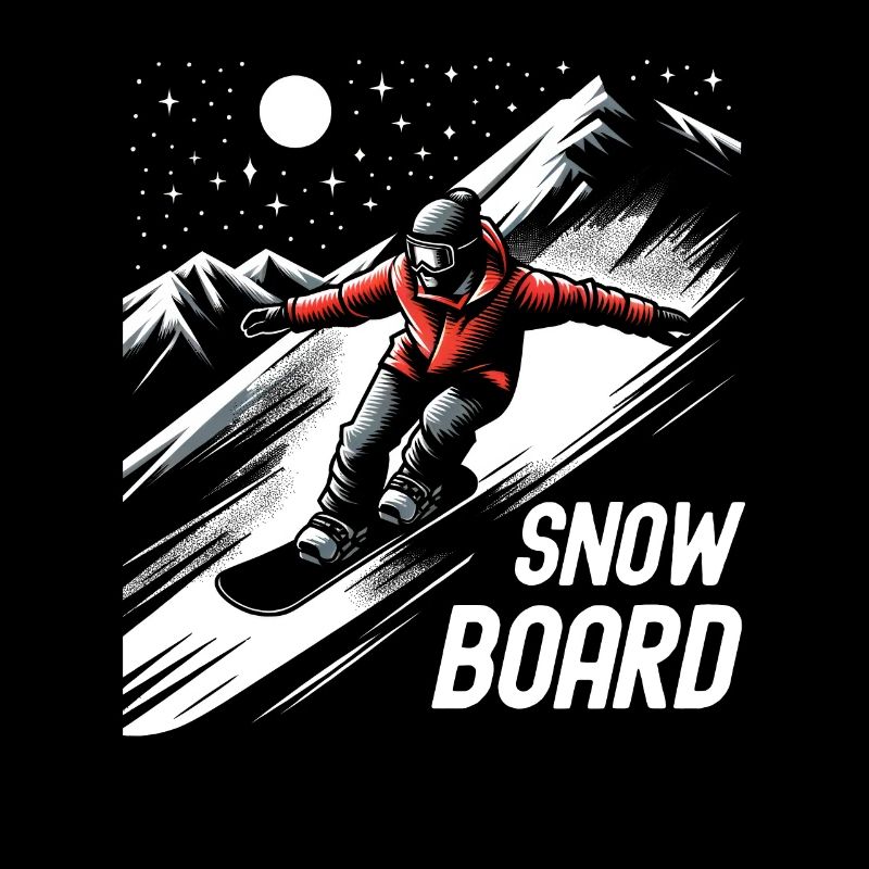 Snowboard Snowboarder Snowboard Ciel étoilé