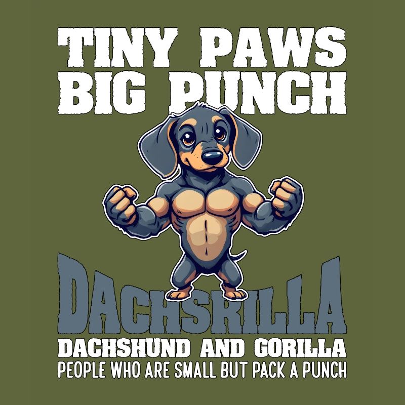 TINY PAWS BIG PUNCH - TECKEL ET GORILLE