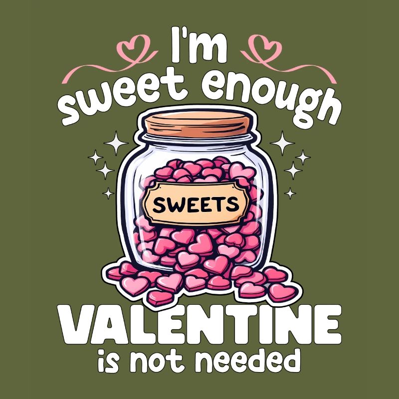 ICH BIN SÜSS GENUG, VALENTINSTAG WIRD NICHT GEBRAUCHT - GESCHENK