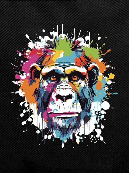 Monkey Animal Pop Art Head