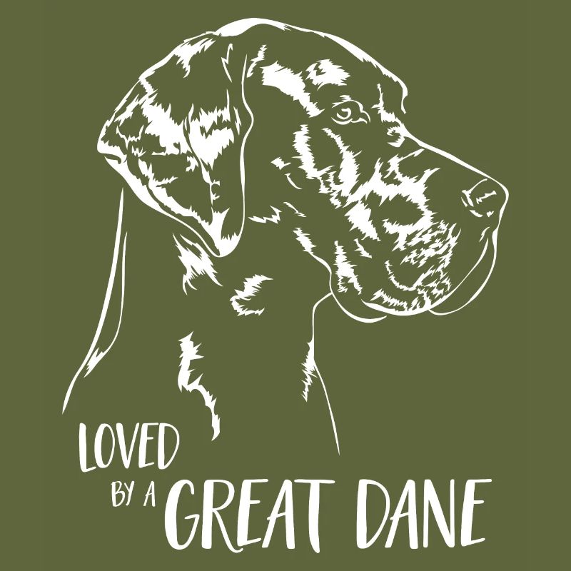 Loved by a Great Dane Hundespruch Hunde Wilsigns
