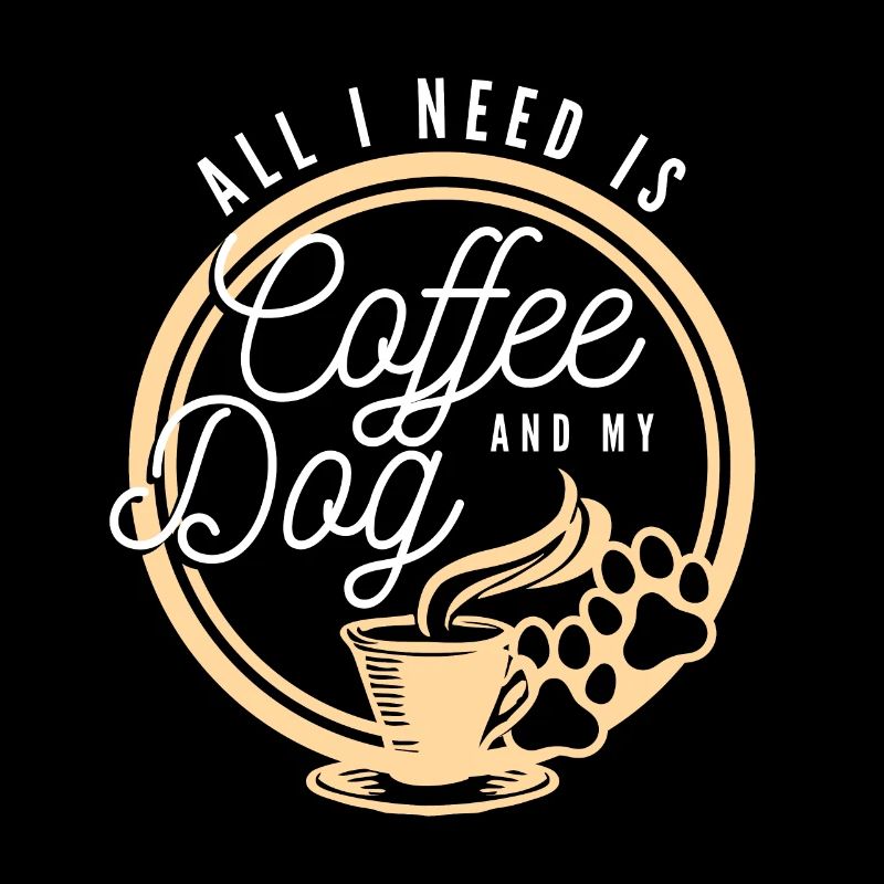 Lustiger Spruch: Kaffee & Hunde