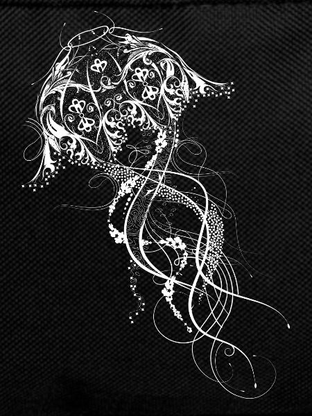 An ornate white jellyfish