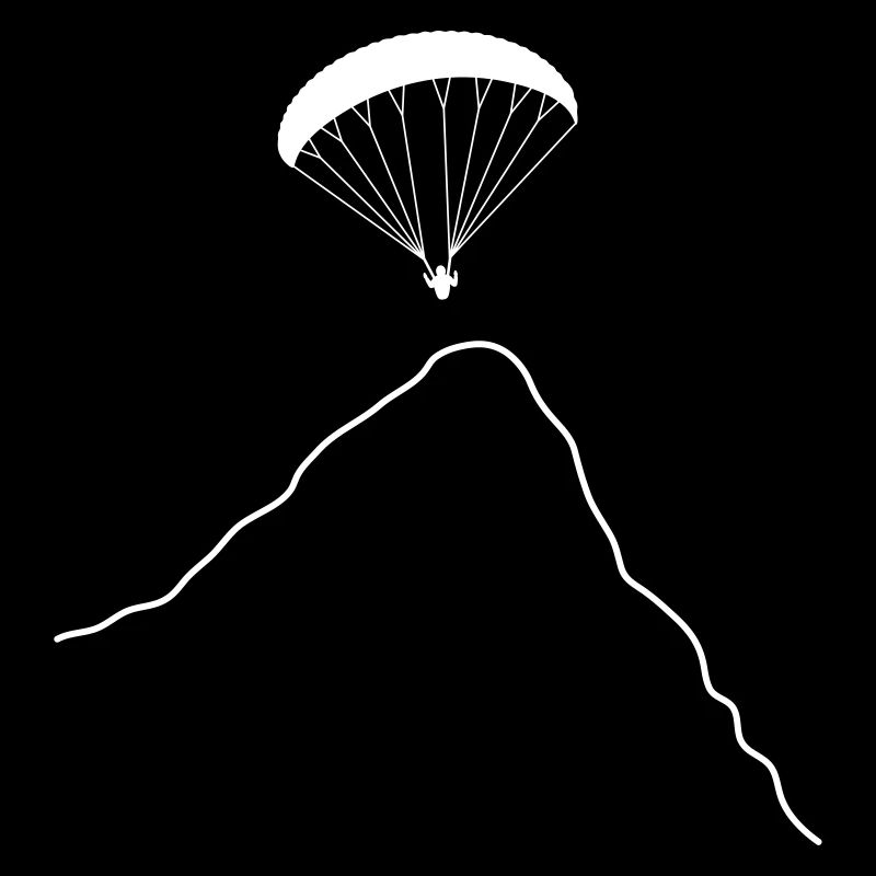 Paraglider über Berggipfel