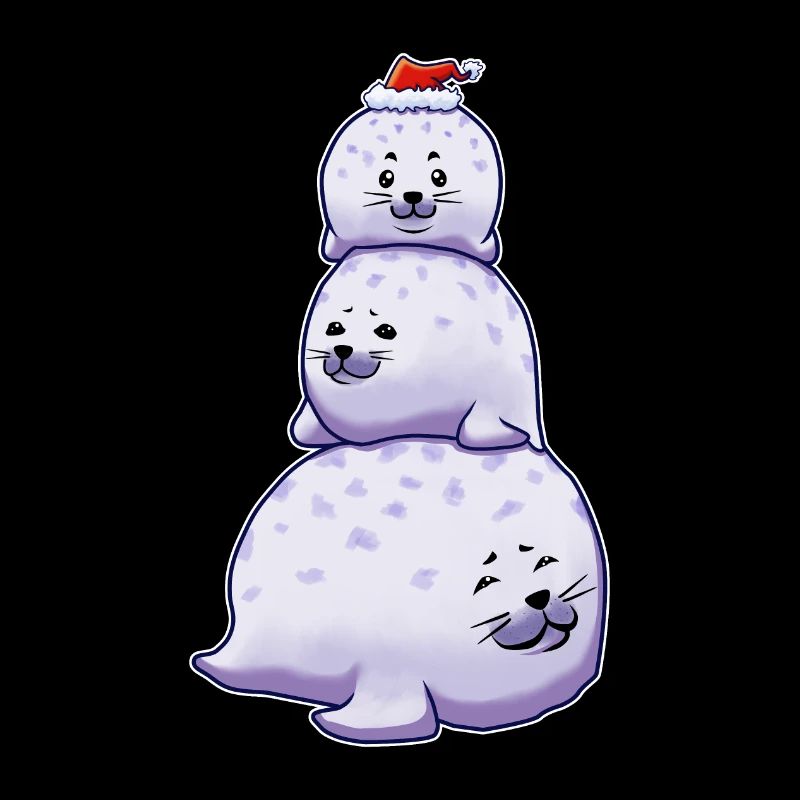 Chonky Seal Snowman Christmas