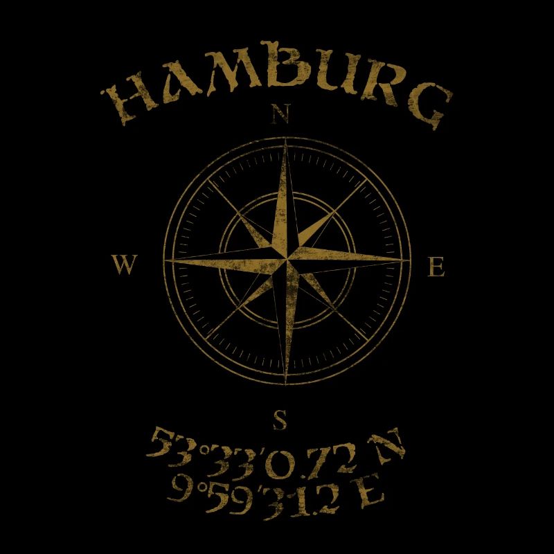 Compass GPS coordinates Hamburg