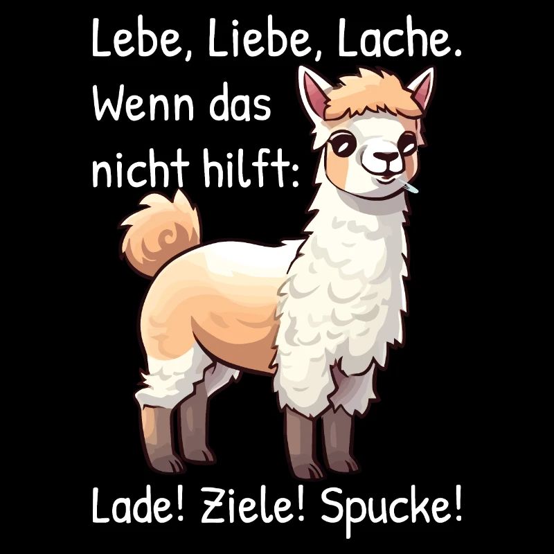 Lebe Liebe Lache wenn das nicht Alpaka Sprüche
