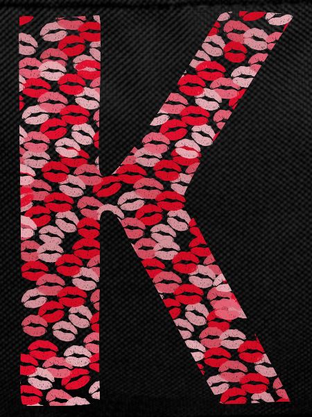Letter K - kiss kisses t-shirt