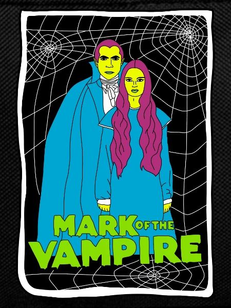 Vampire Duo with Spiderweb Background