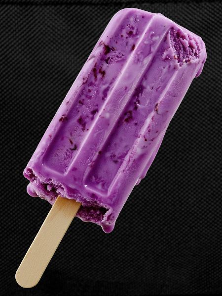 Purple cream on a stick