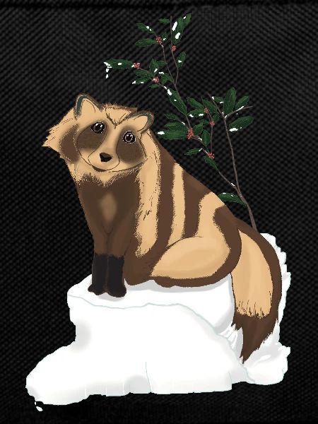 Tanuki under the mistletoe