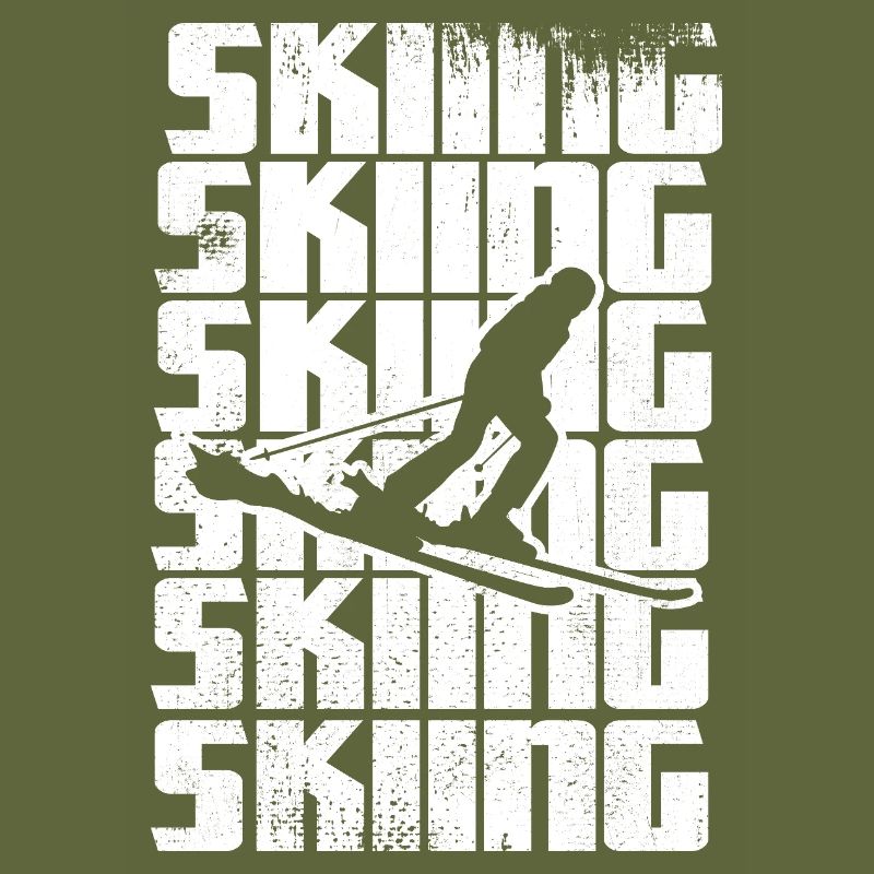 Lustiger Skifahrer