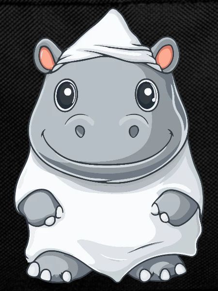 Hippopotame fantôme d’Halloween