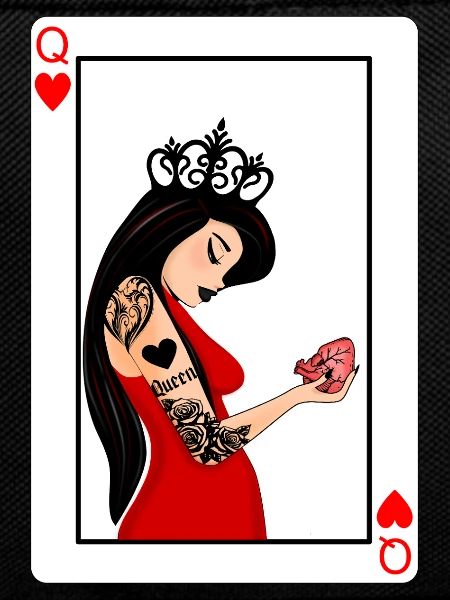 Punk Lady of Hearts Card