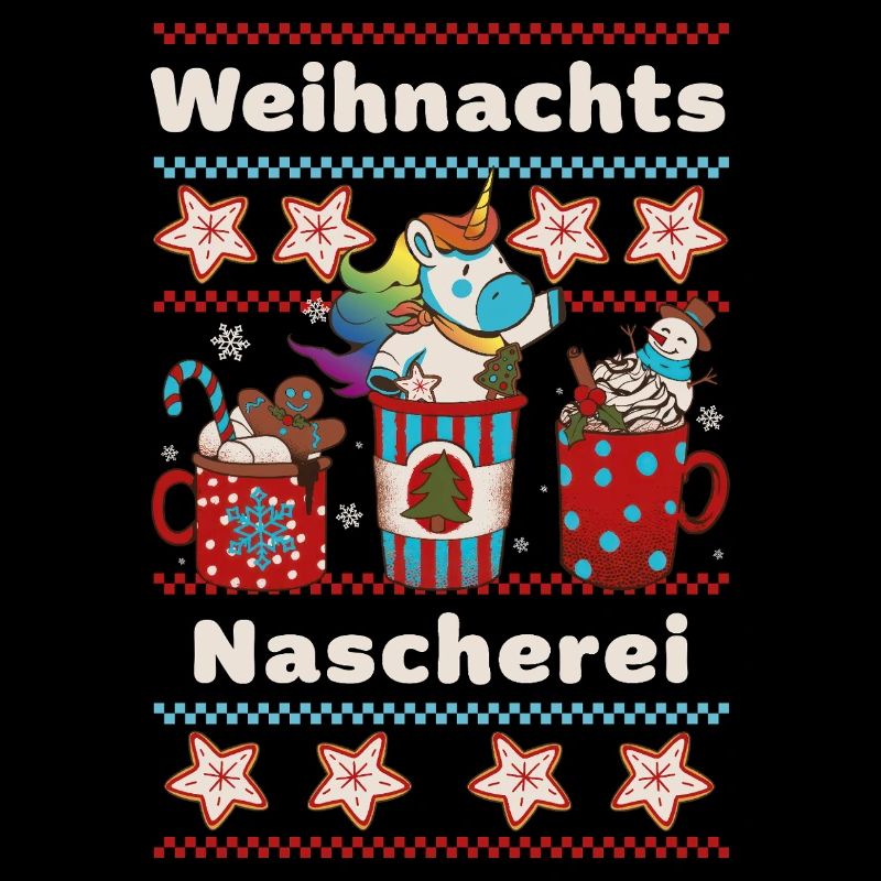 Lustige Weihnachts - Nascherei mit Einhorn