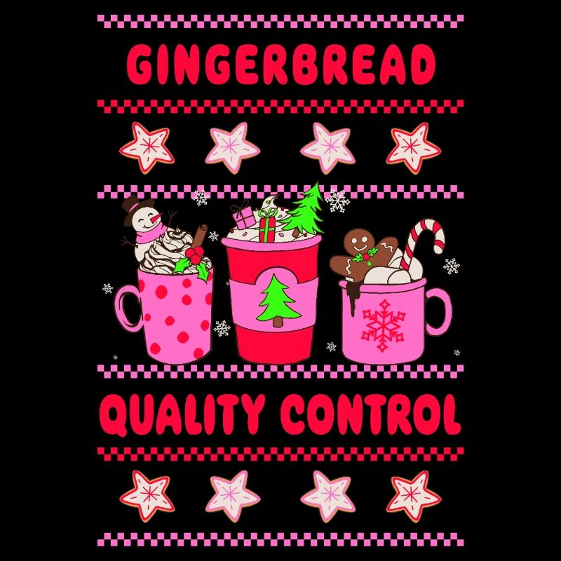 Gingerbread Quality Control - neon pink