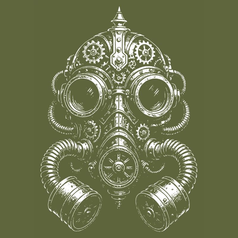 Steampunk-Gasmasken-Glyphe