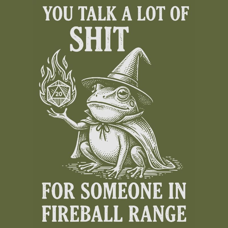 Fireball Range – RPG Magicien Grenouille Drôle