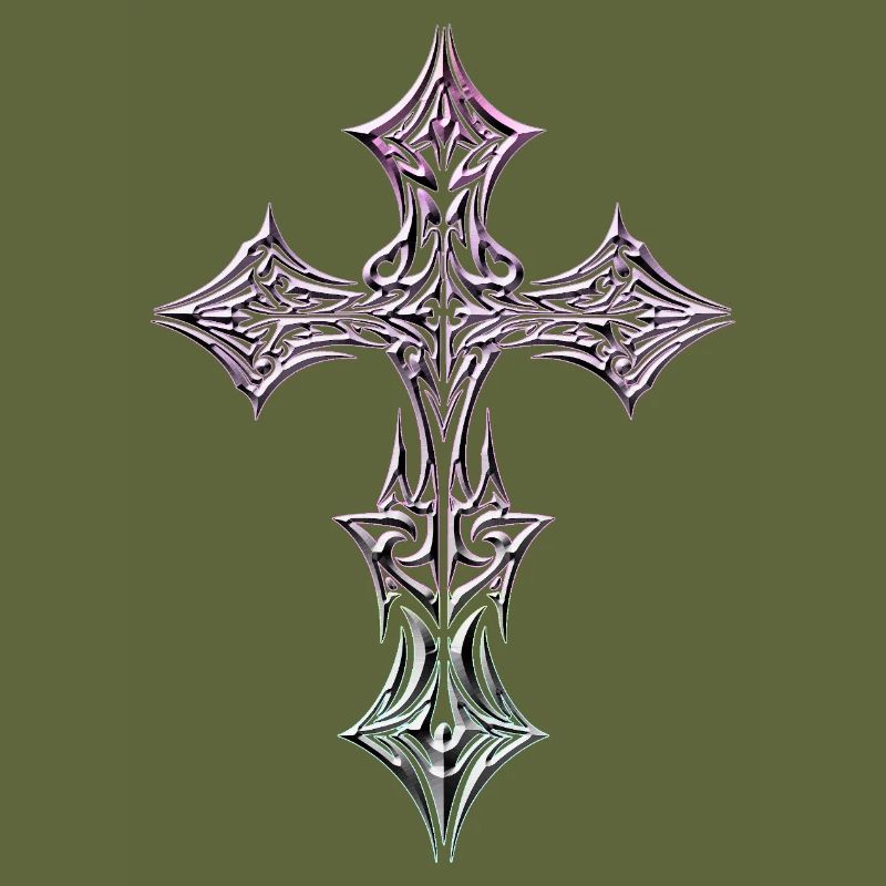 Gradient de croix filigrané orné