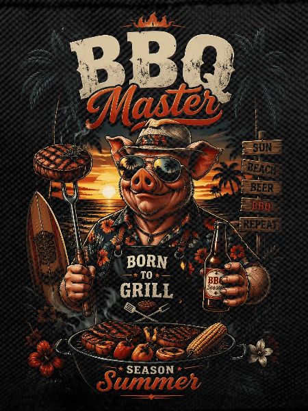 BBQ Master Tropic Pig - Humorous