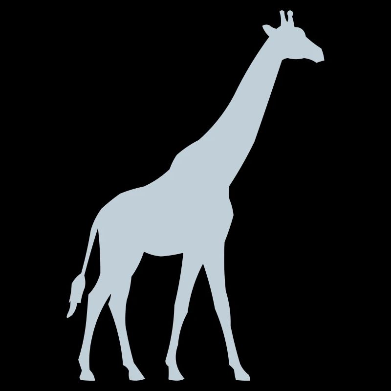 Pastel giraffe silhouette