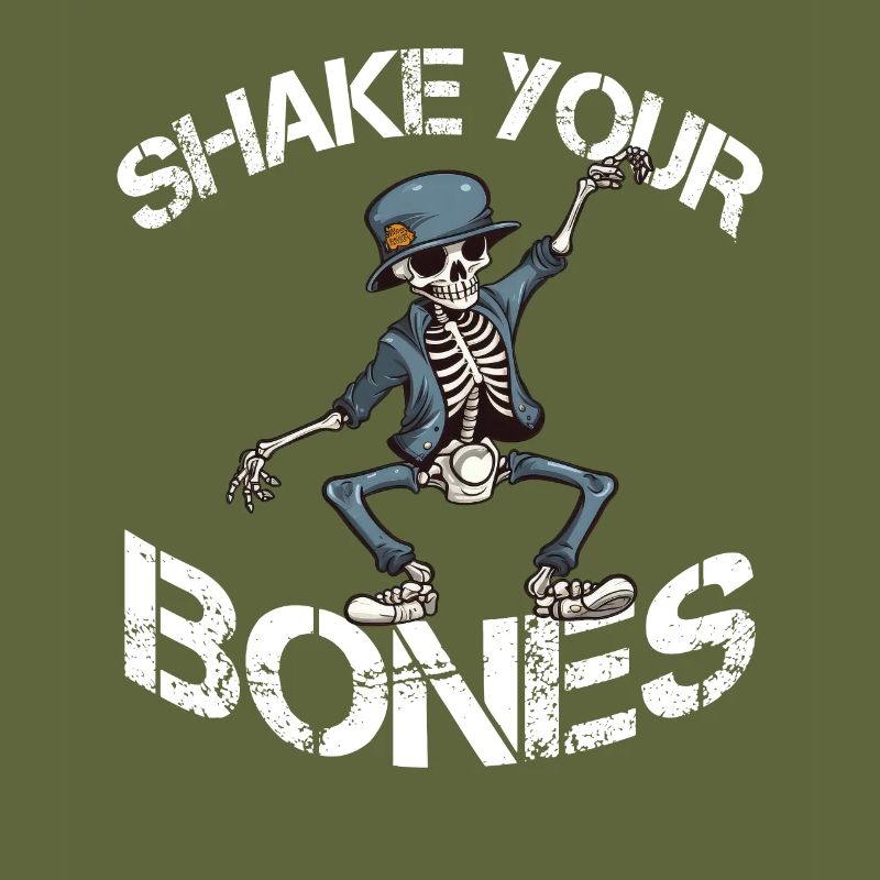Shake your Bones skeleton saying Lusitg