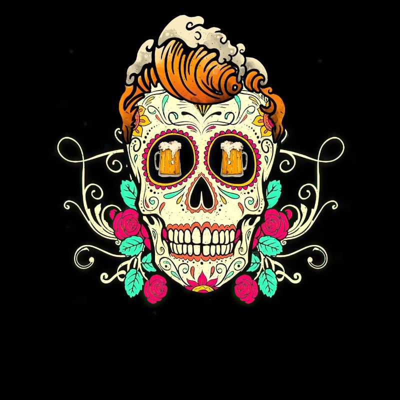 Beer Calavera - Dia de los muertos