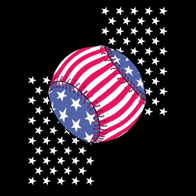 Baseball mit Amerika Flagge
