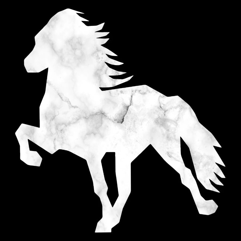 Islandpferd Marmor white