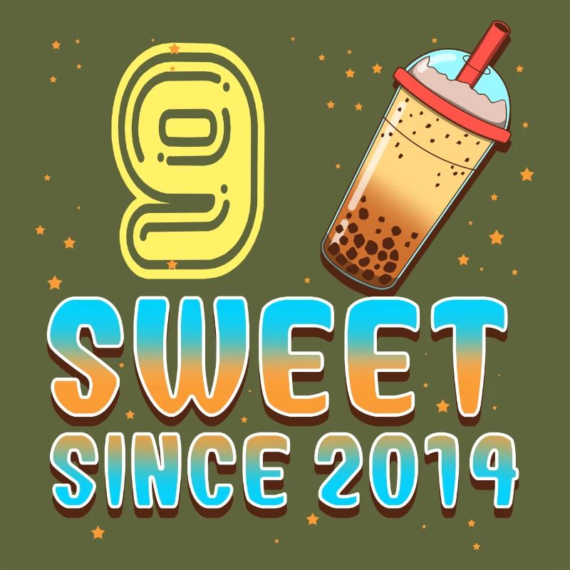 9th Birthday Bubble Tee