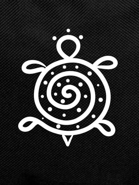 Weißes Schildkrötensymbol