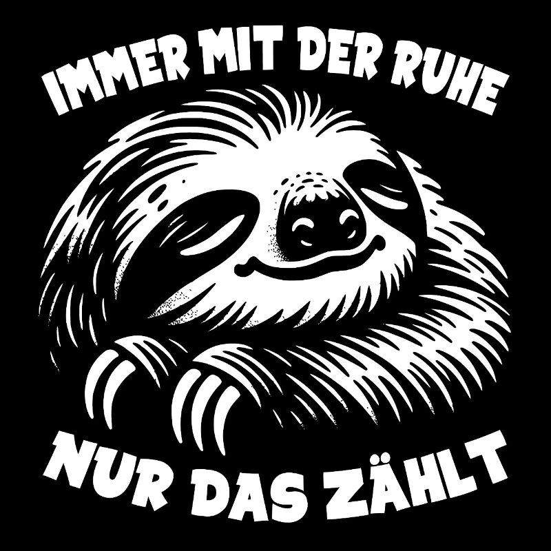 Faultier cool nur keinen Stress immer mit der Ruhe