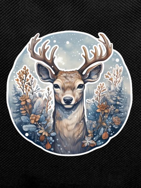 Winterlandschaft mit Hirsch