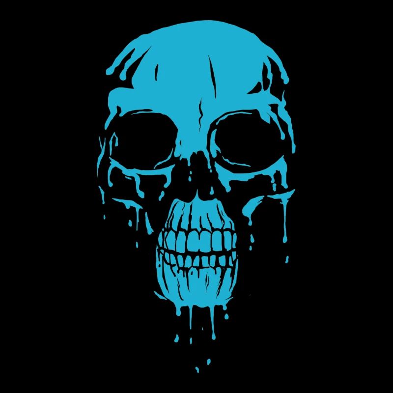 Crâne cyan