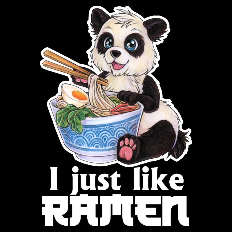 Niedlicher Großer Panda mit Ramen Nudeln Geschenk