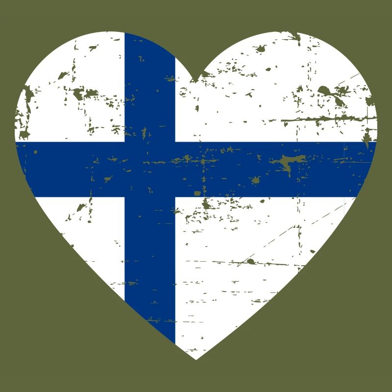 Finland Heart Flag