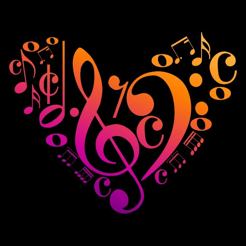 Clé de basse pour violon Notes musicales He