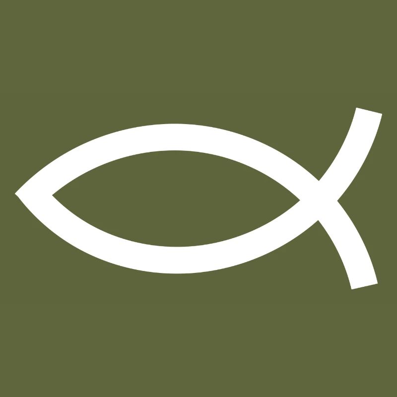 Jesus fish white Ichthys fish fish
