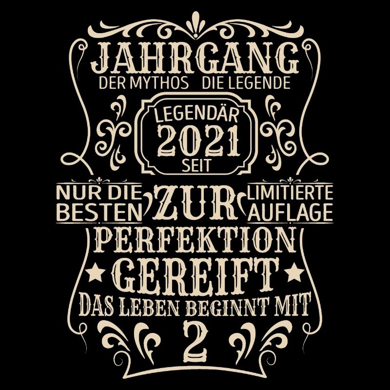 Geburtstagsgeschenk Geboren 2021 2 Jahre