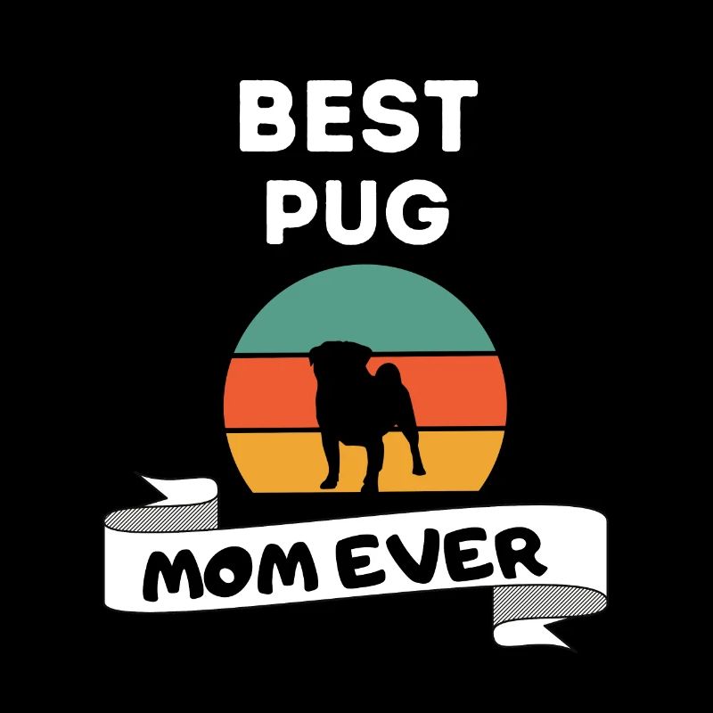 Pug Mama Retro Mother's Day Dog Pug