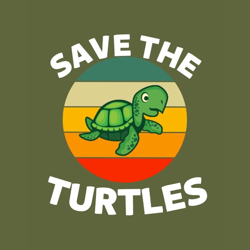 Retro Turtle Gift Sea Turtle
