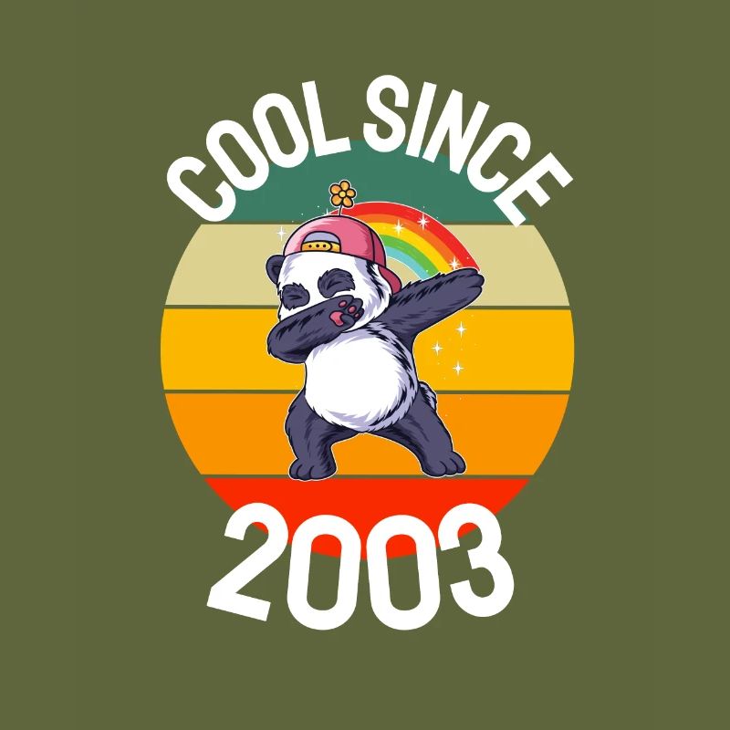 Cool Seit 2003 Retro Dabbing Panda 19. Geburtstag