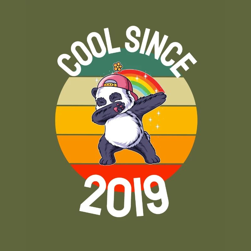 Cool Seit 2019 Retro Dabbing Panda 3. Geburtstag