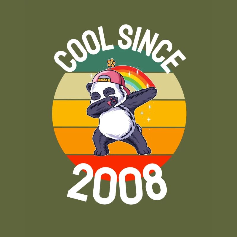 Cool Seit 2008 Retro Dabbing Panda 14. Geburtstag