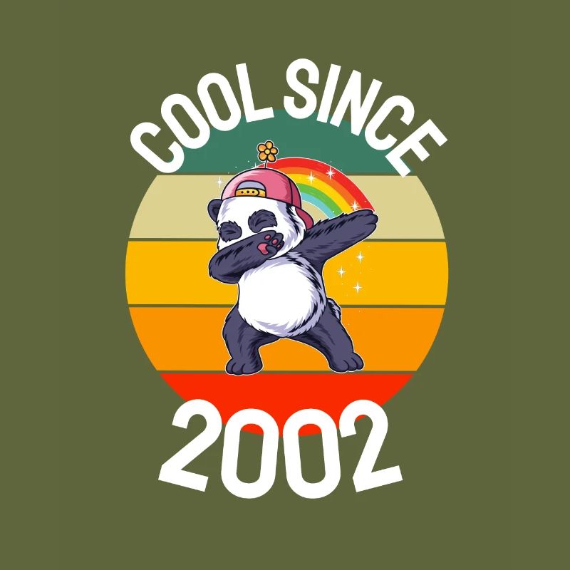 Cool Since 2002 Retro Dabbing Panda 20th Birthday