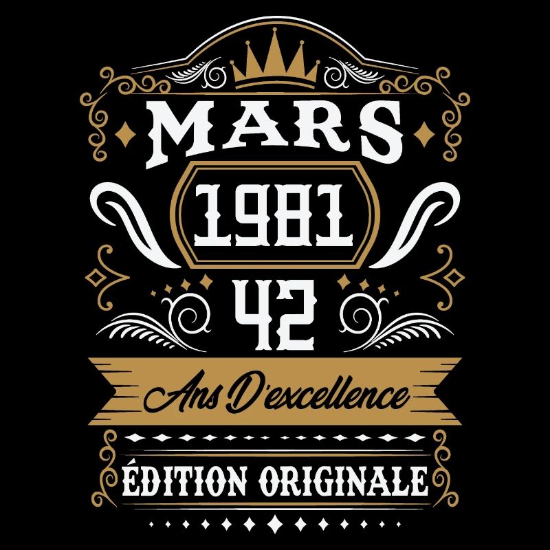 Mars 1981 42 Ans Rétro Cadeau D'anniversaire
