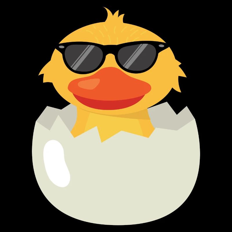 Canard jaune avec lunettes de soleil